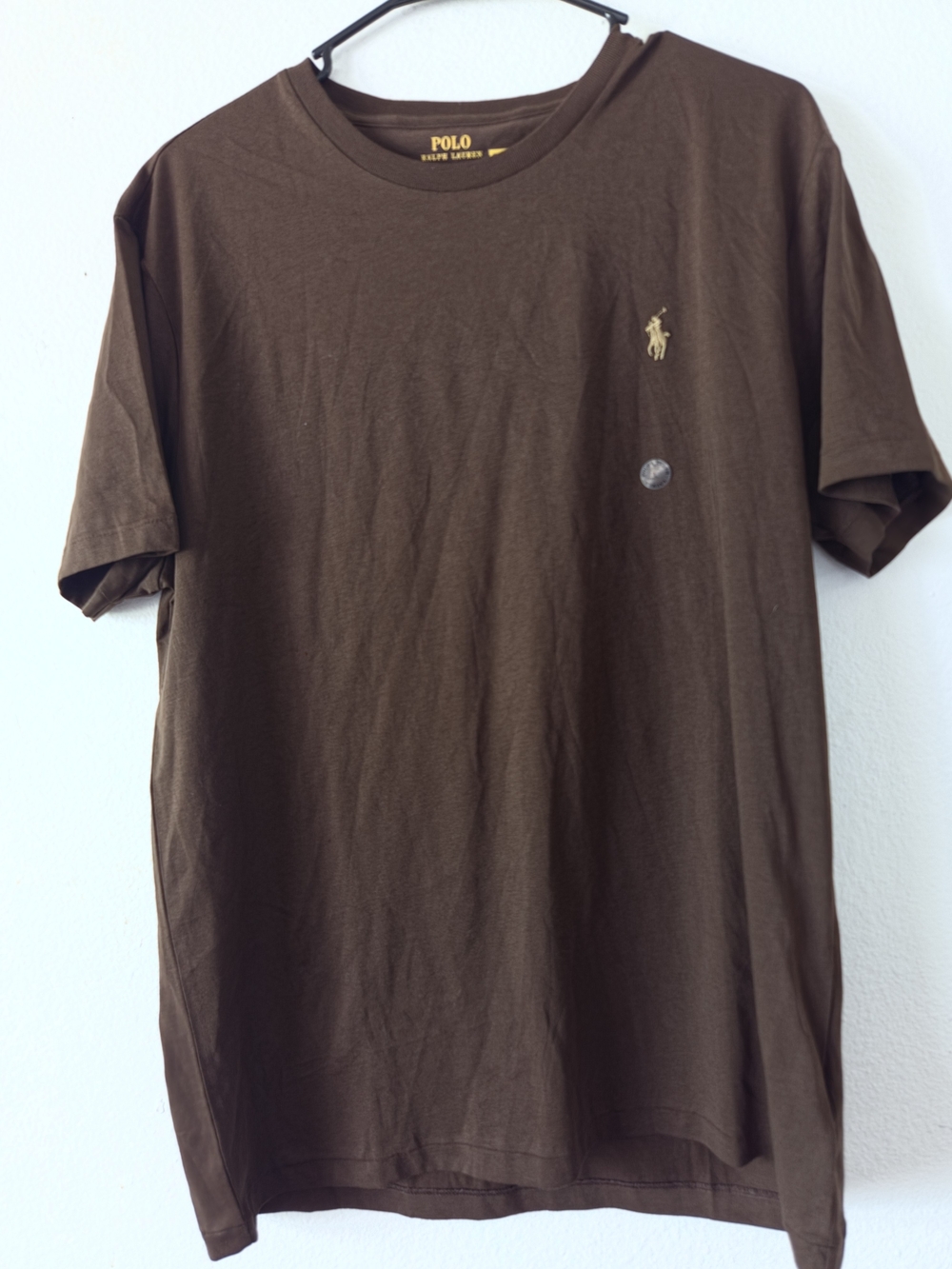 New Polo Ralph Lauren Custom Slim Fit Soft Cotton T-Shirt Brown Men’s Size Large